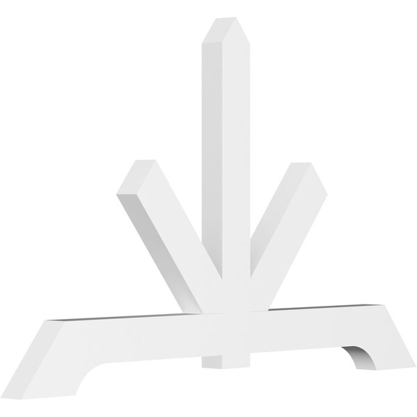 Ekena Millwork Vanguard Architectural Grade PVC Gable Bracket, 84"W x 52 1/2"H x 4"D x 6"F, 15/12 Pitch GBP084X53X0406VAN00 - main